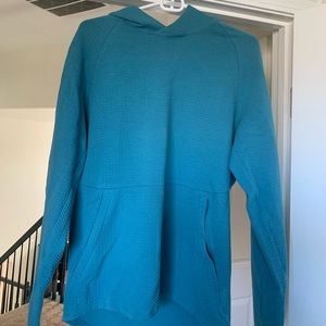 Lululemon At Ease Mens hoodie size large teal color